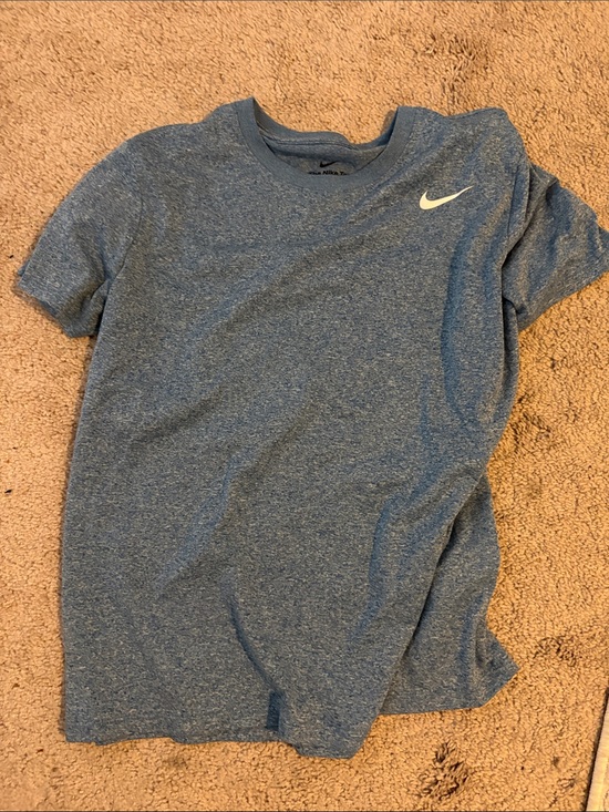 Nike Other - Nike Heathered Blue Crewneck Tee with White Swoosh